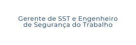 Gerente de SST e Engenheiro de Segurança do Trabalho