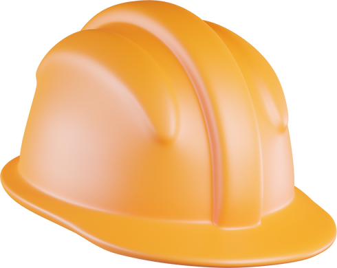 Construction Helmet 3D Icon